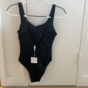 Oseree One Piece Black Bathing Suit - tags on